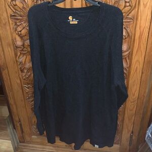 EUC Carhartt  XXL men's cotton poly blend black thermal shirt